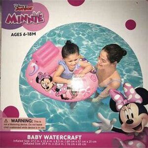 Disney Jr Minnie Mouse Baby Watercraft Float Seat Pool 6-18 Months New In Box